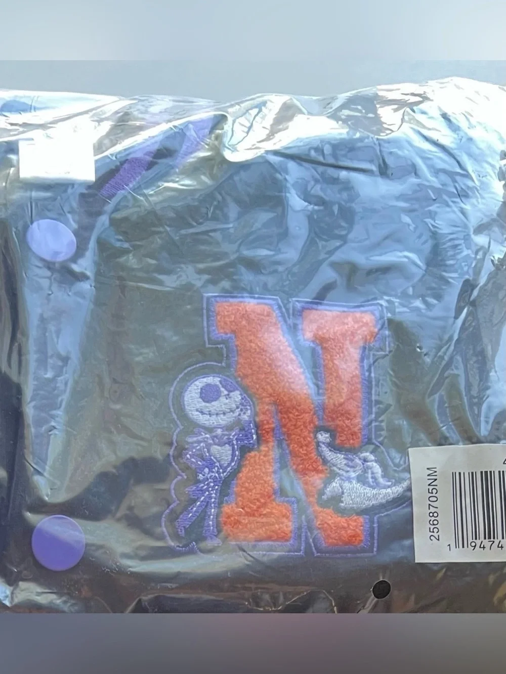 Disney Tim Burton The Nightmare Before Christmas Toddler Girl Varsity Jacket NWT